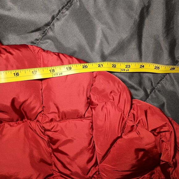 Eddie Bauer Goose Down Large Puffer Jacket Red Quilted Ripstop USA MCM Clean - Picture 4 of 16